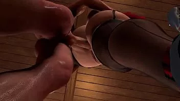 Redare Frumoasă groasă milf excitat futut în picioare | porno 3d